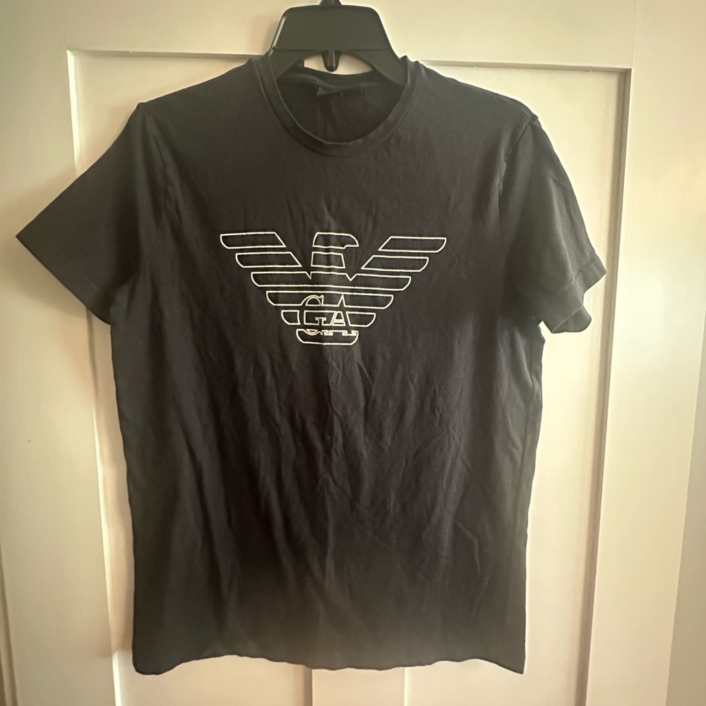 Emporio Armani Black Men T-Shirt Size Large